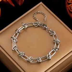 Stainless Steel Solid Color Buckle Bracelet Unisex